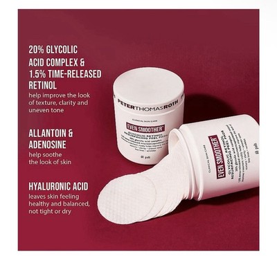 Peter Thomas Roth Even Smoother Glycolic Retinol Resurfacing Peel 60 Pads