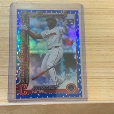 2025 Topps Holiday Jhonkensy Noel RC Blue Metallic Holiday Lights B-26