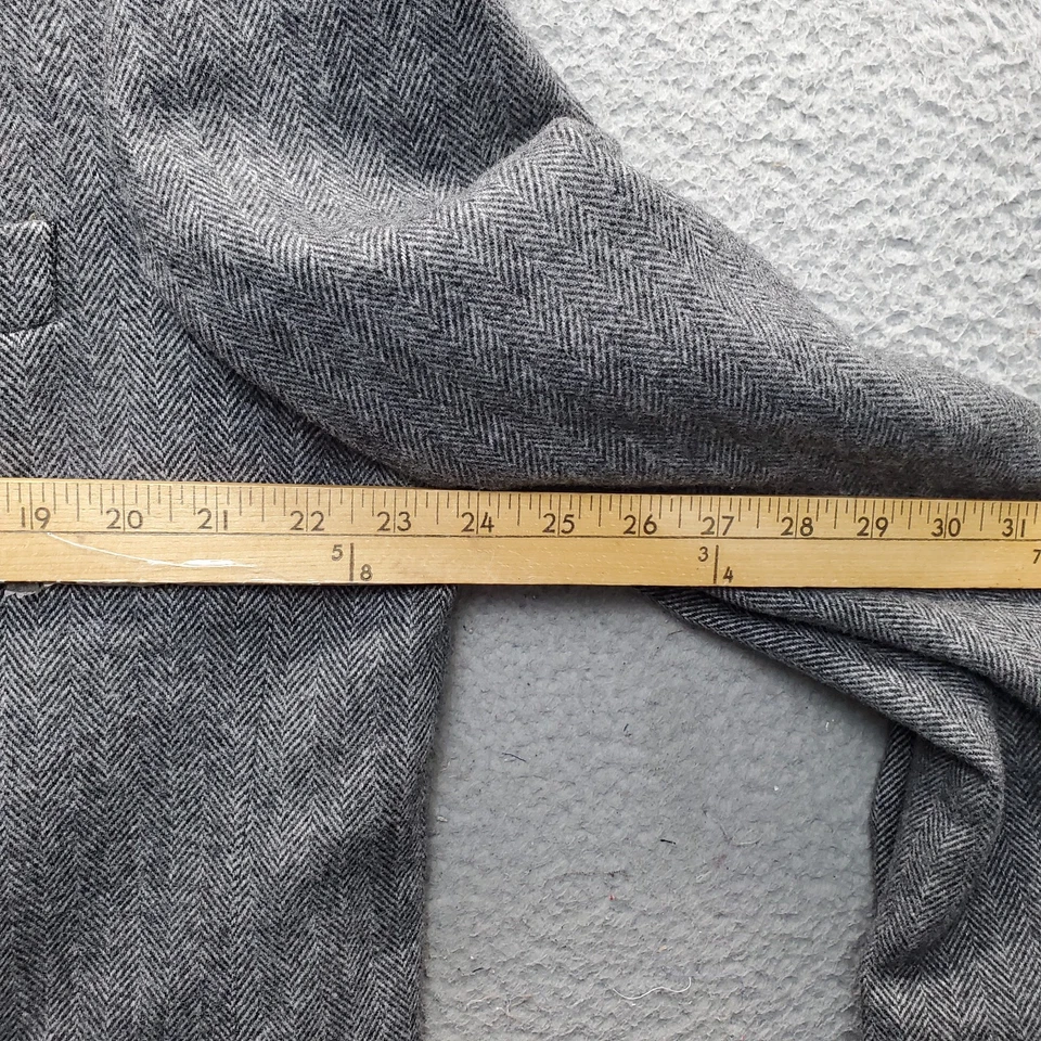 Chaqueta Blazer Gianfranco Ruffini Hombre 46L Gris Espiga Forrada Cabello Camel Mezcla Foto 4 de 4