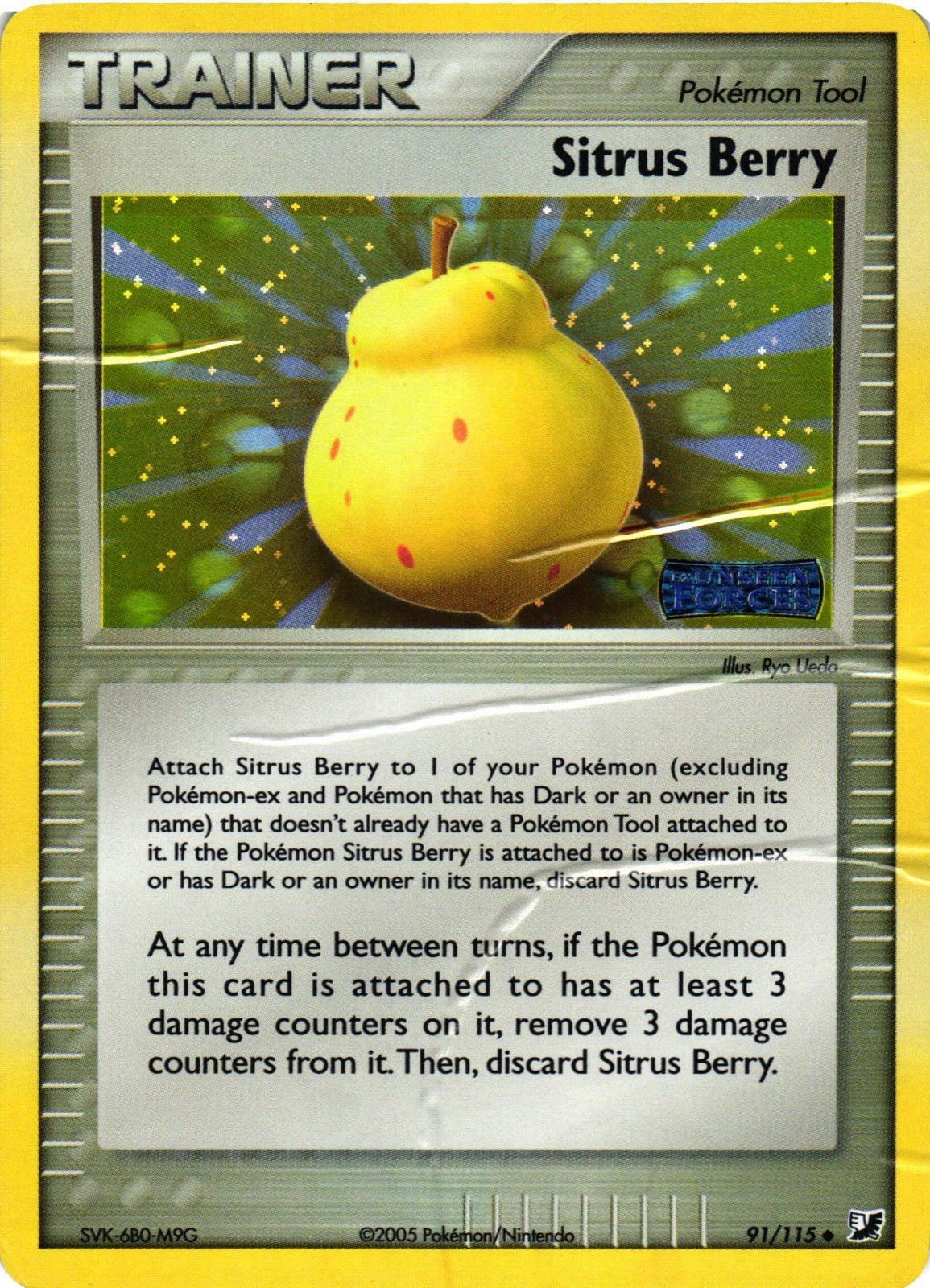 Pokemon TCG Sitrus Berry 91/115 Unseen Forces Reverse Holo DMG