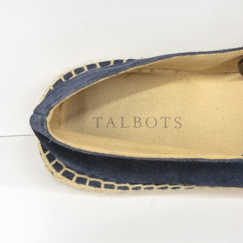 TALBOTS Izzy Ruffle Suede Espadrilles Summer Vacation Beach Resort Indigo Sz 9.5 - Picture 5 of 7