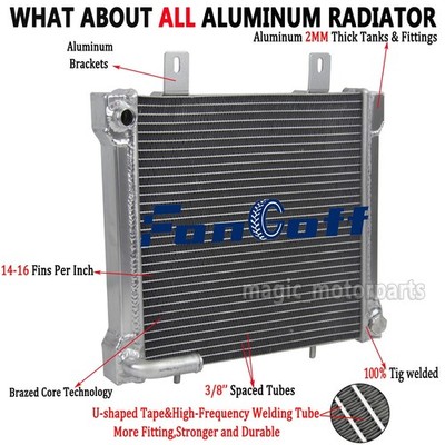 Aluminum Radiator Fit Polaris Sportsman 400 500 ATP 500 Magnum 500 2000-2004