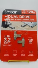 Lexar 2PK 128GB Dual Drive USB-C USB-A Flash Drive High Speed Data Storage