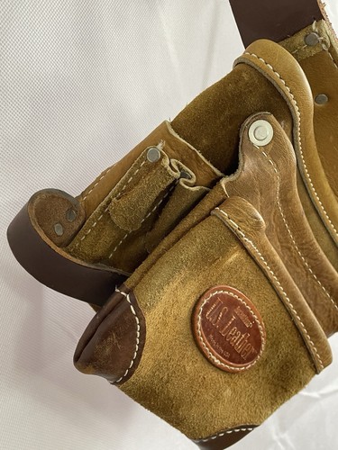 VTG Bucket Boss Tool Belt 11 Pocket Adjustable Carpenter Apron Leather USA Made - Picture 6 of 24