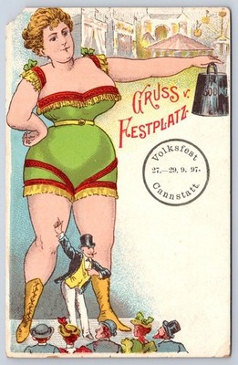 Antique Germany Postcard STUTTGART Cannstatter Volksfest 1897