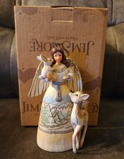 Enesco JIM SHORE 4051540 WHITE WOODLAND ANGEL HANGING ORNAMENT 2015 NIB