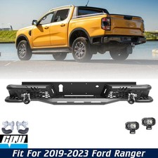 Rear Bumper For 2019-2023 Ford Ranger Heavy Rear Bumper Wled Lights D-rings Rear Bumper For 2019-2023 Ford Ranger Heavy Rear Bumper Wled Lights D-rings