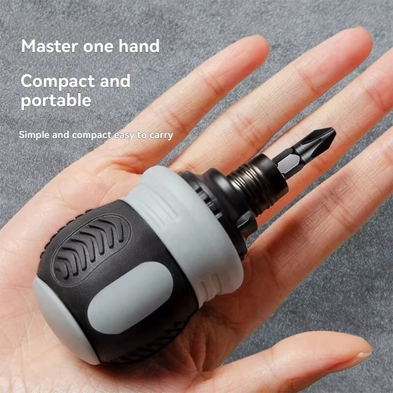 Ratchet Screwdriver Set Short Shaped Radish Head High Hardness Labor-saving Mul*