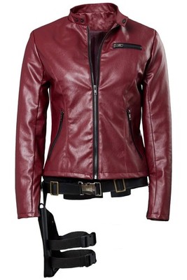 Women's Claire Redfield Jacket Made in Heaven Cosplay Costume (Red, XXL)