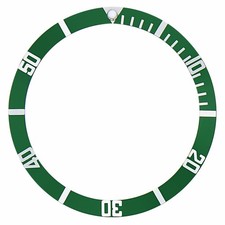 BEZEL INSERT FOR SEIKO 6105, 7002 6306 6309 7S26 7548 8000 WATCH GREEN FLAT