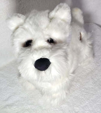 Vintage Rankin Best Friends Snowflake White Terrier Scottie Plush Dog Puppy