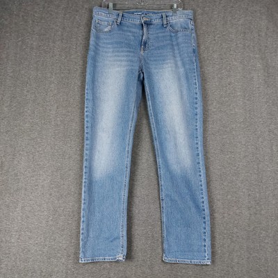 OLD NAVY JEANS WOMEN BLUE LIGHT WASH WOW MIDRISE BOYFRIEND STRAIGHT LEG DENIM 10