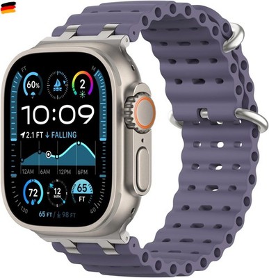 Verbessertes Ocean Armband Kompatibel mit Apple Watch Ultra 3/2/1 49mm, S11/S10