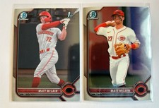MATT MCLAIN 2022 Bowman Chrome Prospects #BCP-245- 1st Bowman + BDC-100 RC Reds