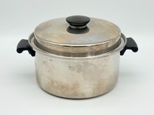 Vintage EMDEKO 18-8 Tri-Clad Stainless Steel 10-1/2" 5 Qt Quart Stock Pot w/ Lid