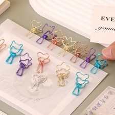 6PCS Colorful Metal Office Clips for Paper Organization and Document Filing