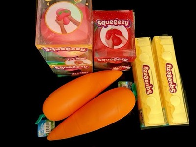 HUGE Viral Squeezy Squishy Bundle Lot NEW TikTok Peach Butter Carrot Sensory