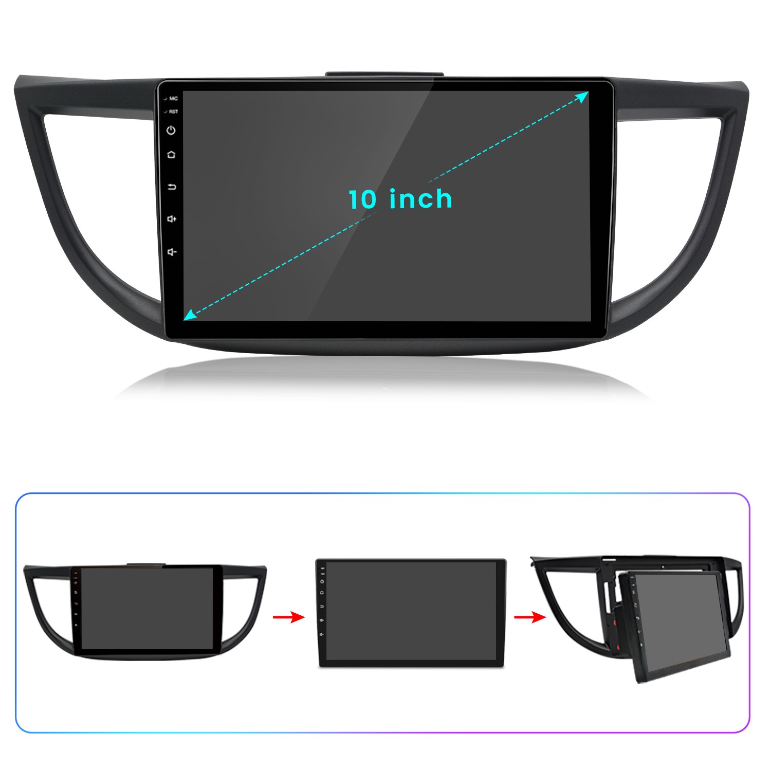 6+128G 8Core CarPlay Android14 For Honda CRV 2012-2016 Car Stereo Radio GPS Navi