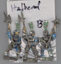 Warhammer The Old World Empire three 3 Halberd Halberdiers TOW OOP Rare Metal