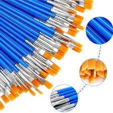 100Pcs/lot Flat Paint Brushes Small Brush Volume Watercolor Oil Painting Tools