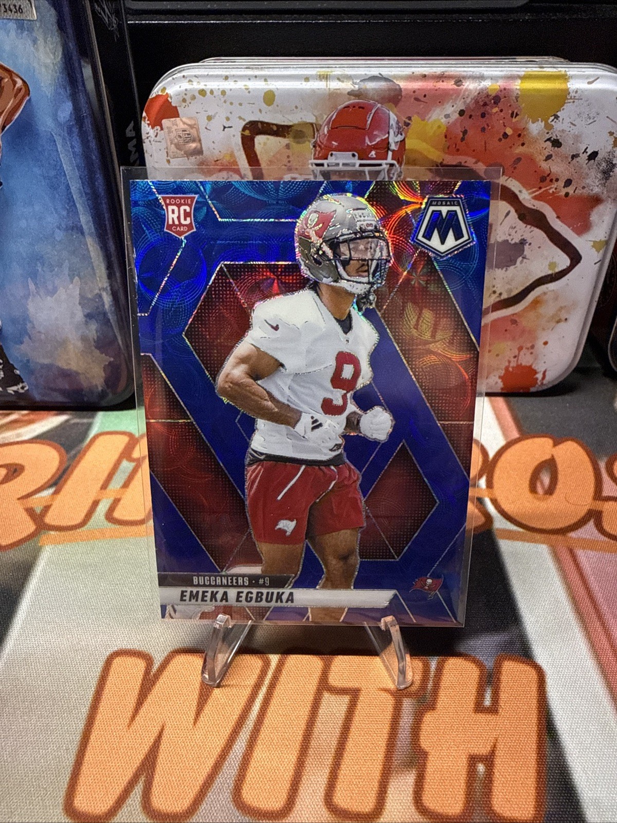 2025 Panini Mosaic - Emeka Egbuka #376 Blue Scope Buccaneers (RC)