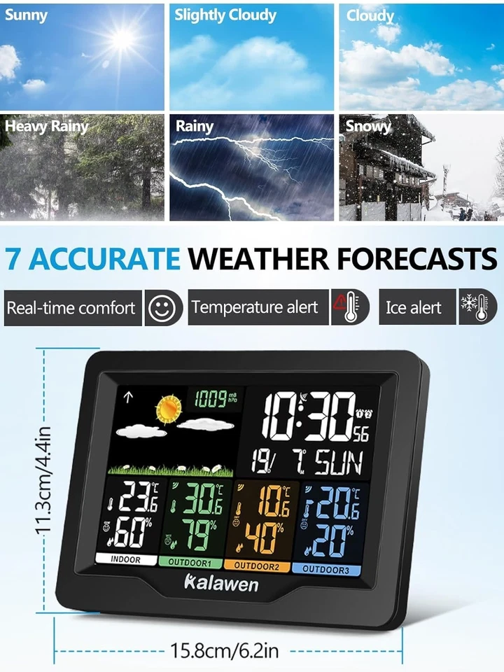 Multi-Sensor Indoor/Outdoor Wireless Weather Station with Humidity & Temperature - Image 4 of 4
