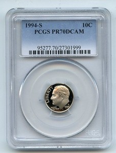 1994 S 10C Roosevelt Dime Proof PCGS PR70DCAM