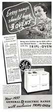 1937 General Electric Range: Should Have 3 Ovens Vintage Print Ad
