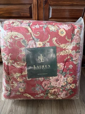 NIP Ralph Lauren Comforter  Twin 66 x86  Marseilles Red Floral
