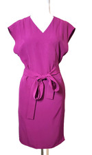 Everlane Japanese Go Weave Wrap Dress Womens 10 Fuchsia Triacetate Medium