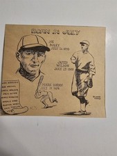 Joe Boley Jimmy Wilson Mark Koenig Heinie Manush Bob Meusel 1930 Cartoon