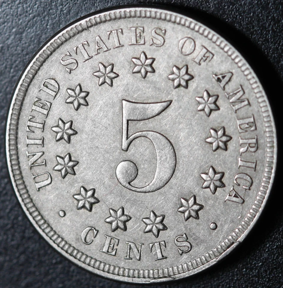 1867 SHIELD NICKEL - XF EF - Image 2 of 2