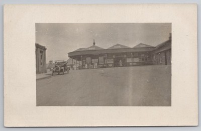 RPPC Unidentified Town Square Early Motor Car Architecture