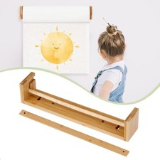 Wooden Easel Paper Roll Holder DIY Kraft Paper Roll Dispenser for Study Room