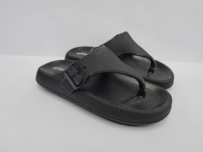 De Fonseca Damen Capri Zehentrenner aus Gummi/Kunststoff mit Schnalle - SCHWARZ (schwarz)  