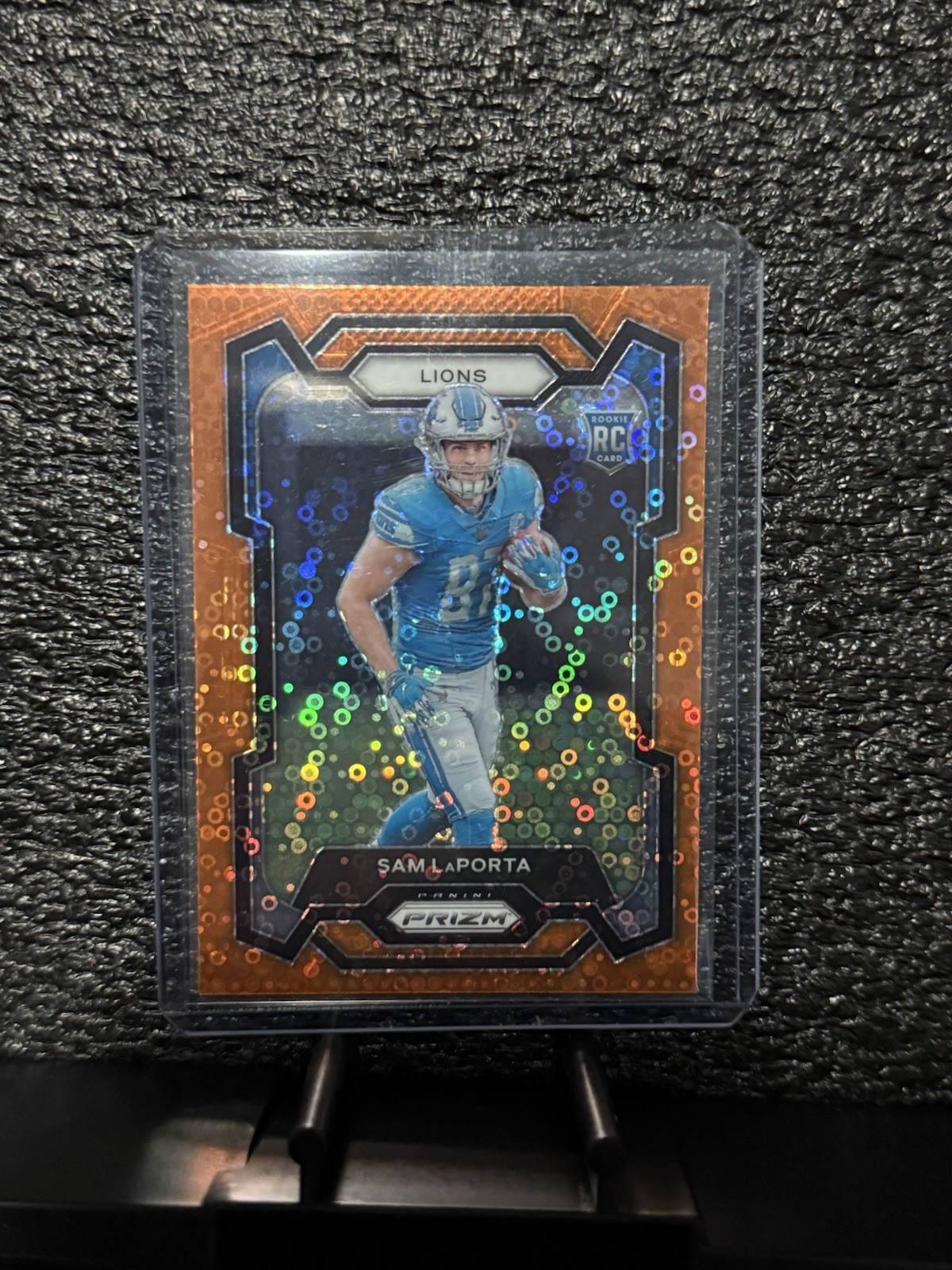SAM LAPORTA 2023 Panini Prizm Detroit Lions Orange Disco (RC) #332