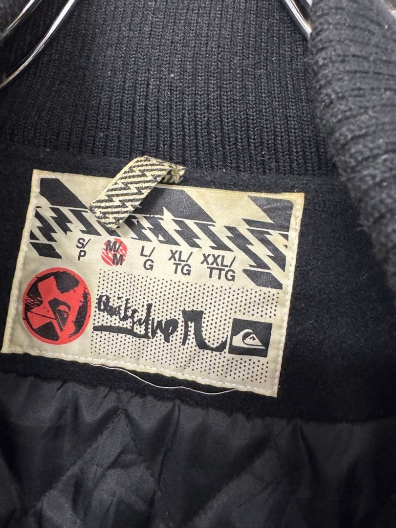 QUICKSILVER Stadium Jacket Cowhide Embroidery Lea… - image 4