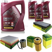 Mann Inspektionspaket 8L Mannol Energy Combi Ll 5W-30 FüR Opel Vivaro