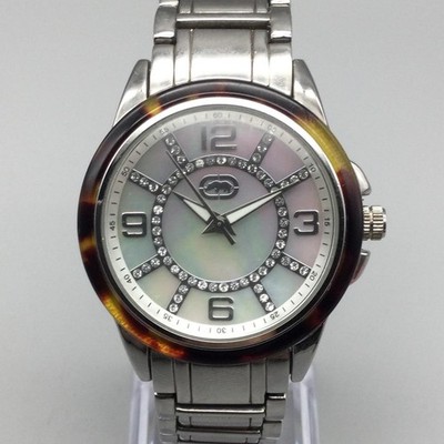 Marc Ecko Womens Watch 36mm MOP Dial Crystal Steel Bracelet Silver Tone 7''