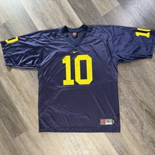 Vintage Y2K Nike Michigan Wolverines 10 Jersey Tom Brady Era Mens Large L