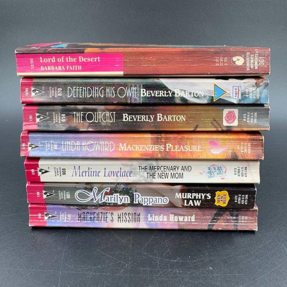 7 VTG 90's Silhouette Intimate Moments Romance Novels Books Mixed Lot Foto 2 de 4