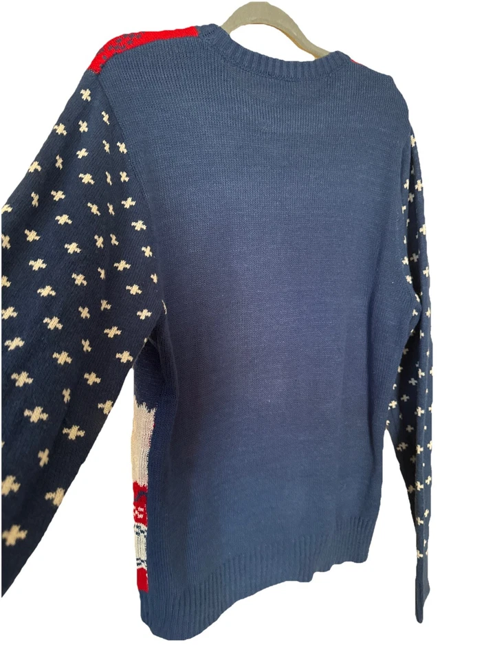 Star Wars Christmas Sweater Holiday Ugly Tacky Baby Yoda Grogu Men's L (42-44) - Image 3 of 4