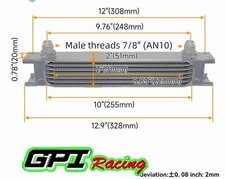 Fit For Universal Power Engine Transmission Racing 7 Row Aluminum Oil Cooler