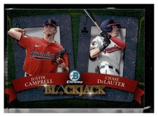 2022 Bowman Draft #BJ-8 Chase DeLauter / Justin Campbell Blackjack