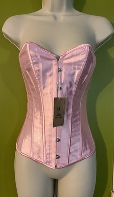 Fashion Costumes Lace Up Busk Corset Size XXS Baby Pink NWT Coquette Cosplay