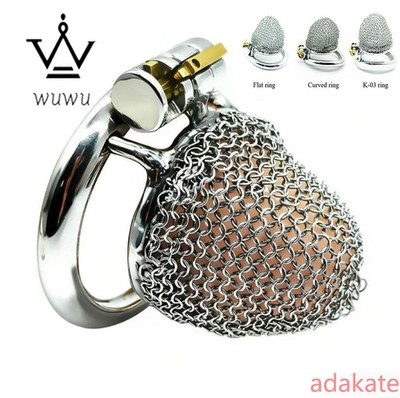 Stainless Steel Male Soft Mesh Ventilate Small Cage Chastity Device Abstinence