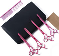 Professional Dog Scissors Set - 7 Inch/8 Inch Curved Chunkers  Thinning Shears
