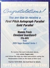 2026 Topps Series 1 Mannie Fresh First Pitch Autographs (RAW)