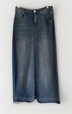 Be-Girl Denim Skirt Modest Long Stretch Sz XS Medium Wash Blue Soft Comfort