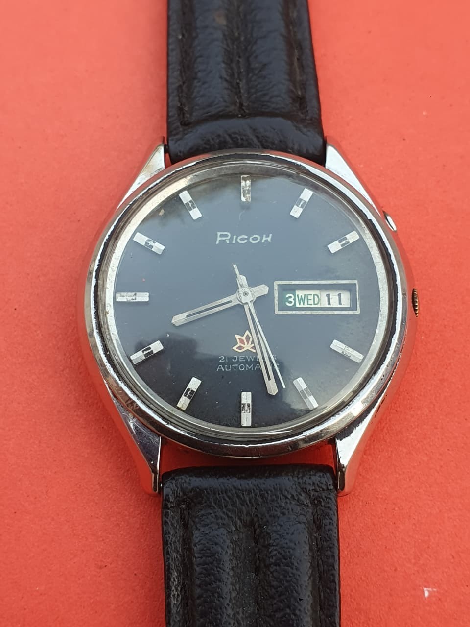 Watch Dial Wrist Day/Date Automatic Vintage Men's 21J For Ricoh - VintageWatches.PK Watch Dial Wrist Day/Date Automatic Vintage Men's 21J For Ricoh - vintagewatches.pk